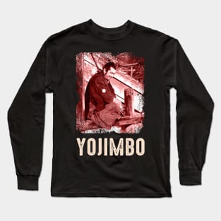 Legendary Ronin Elegance Yojimbos Vintage Scenes Apparel Inspired by Kurosawa's Epic Long Sleeve T-Shirt